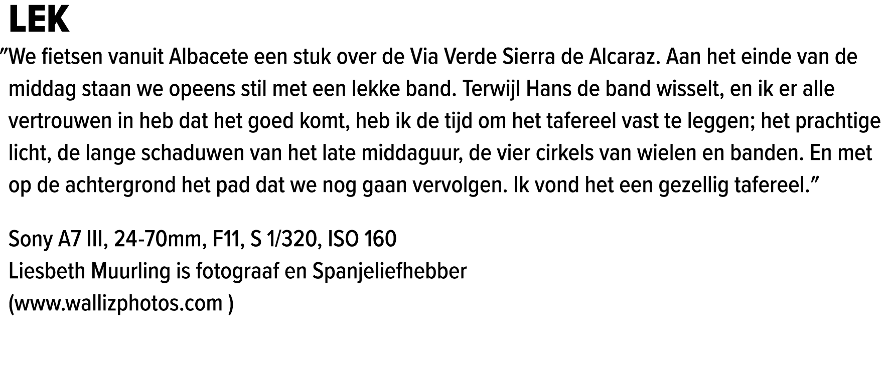 Lek ″We fietsen vanuit Albacete een stuk over de Via Verde Sierra de Alcaraz. Aan het einde van de middag staan we op...